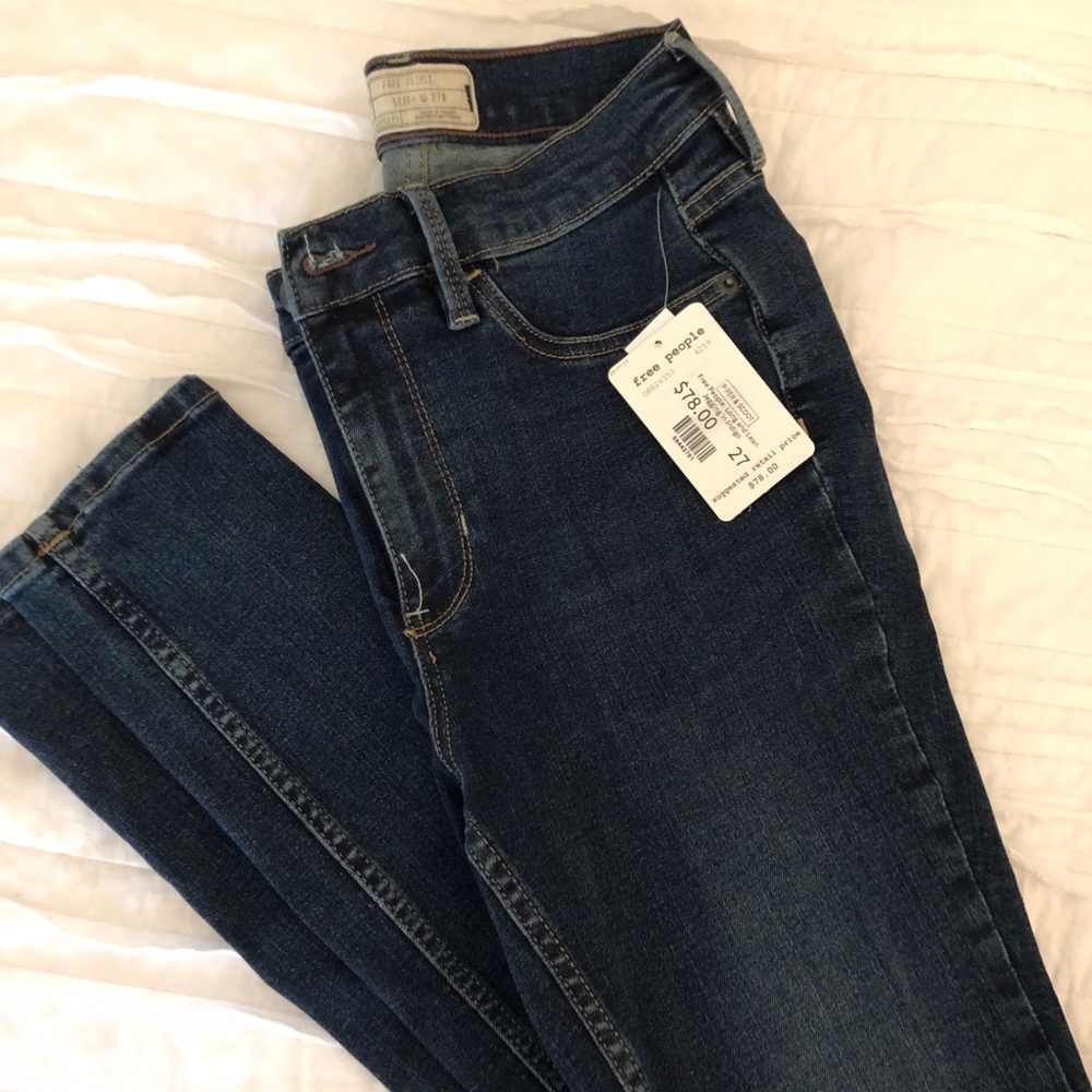 Free People: Long + Lean Jegging in Indigo size 27